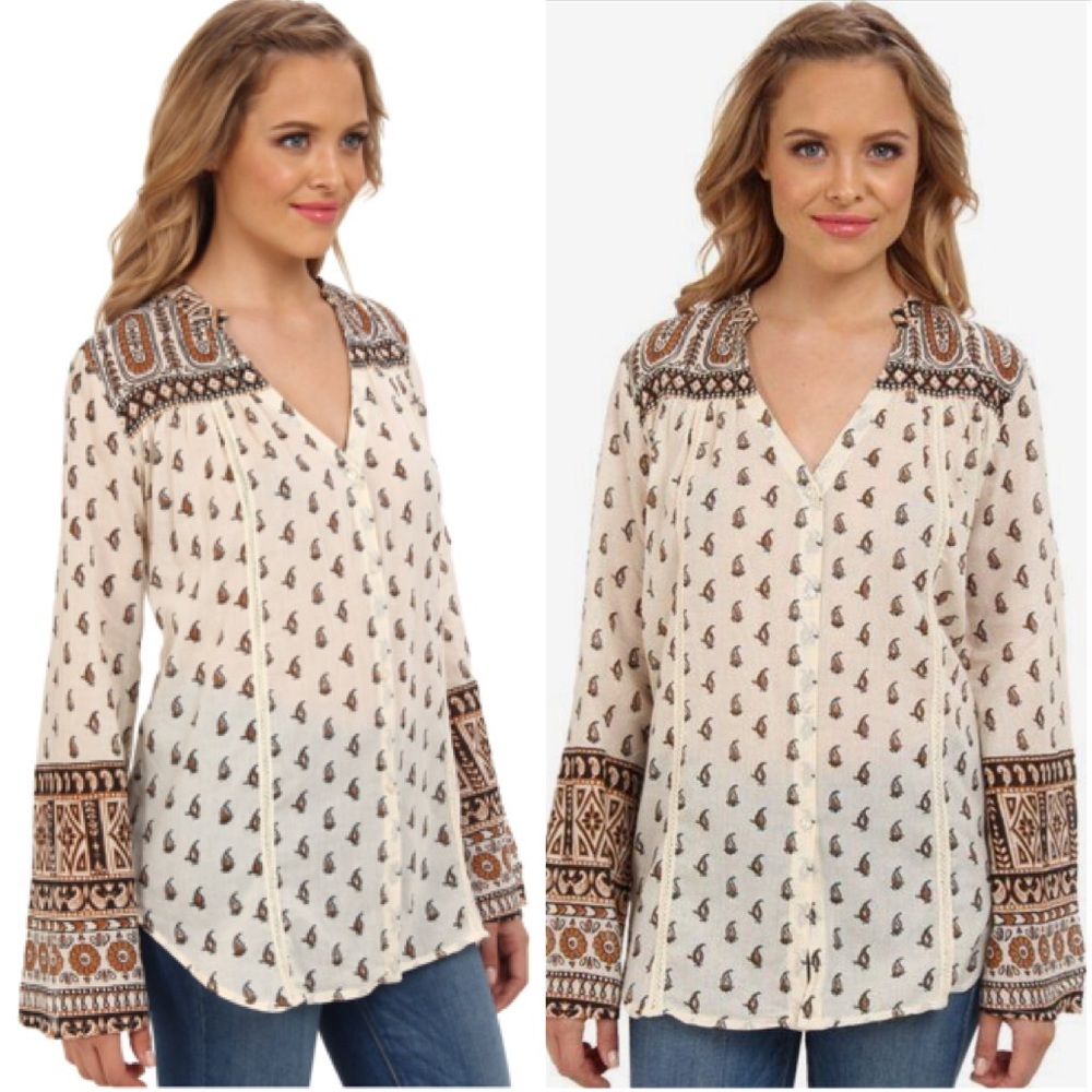 Billabong Women's ‘Talk Again’ Print Blouse M - Picture 2 of 6